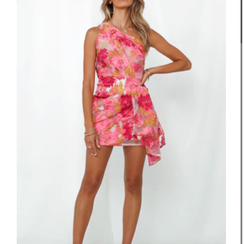 Never worn pink floral hello molly dress